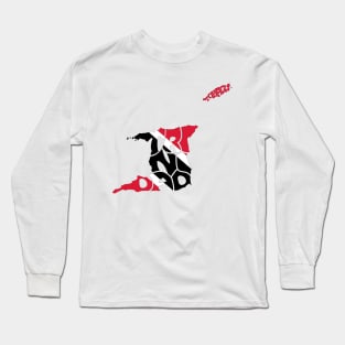 TRINIDAD AND TOBAGO FLAG MAP – IN COLOUR – FETERS AND LIMERS – CARIBBEAN EVENT DJ GEAR Long Sleeve T-Shirt